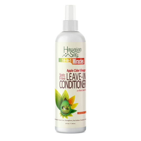 Hawaiian Silky Apple Cider Vinger - Static Free Leave in Conditioner - 12FL OZ