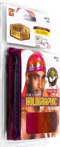 Premium Quality Stretchable Holographic Long Tail Durag